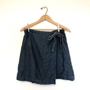 ABERCROMBIE & FITCH | Chambray Wrap Skirt